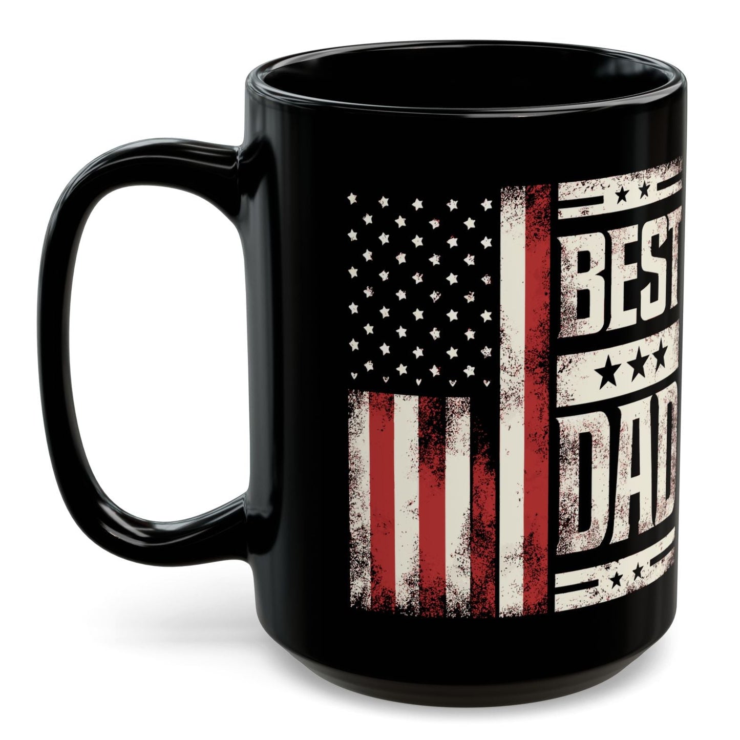 Best Dad Patriotic American Flag Christmas Gift for Him Coffee Mug