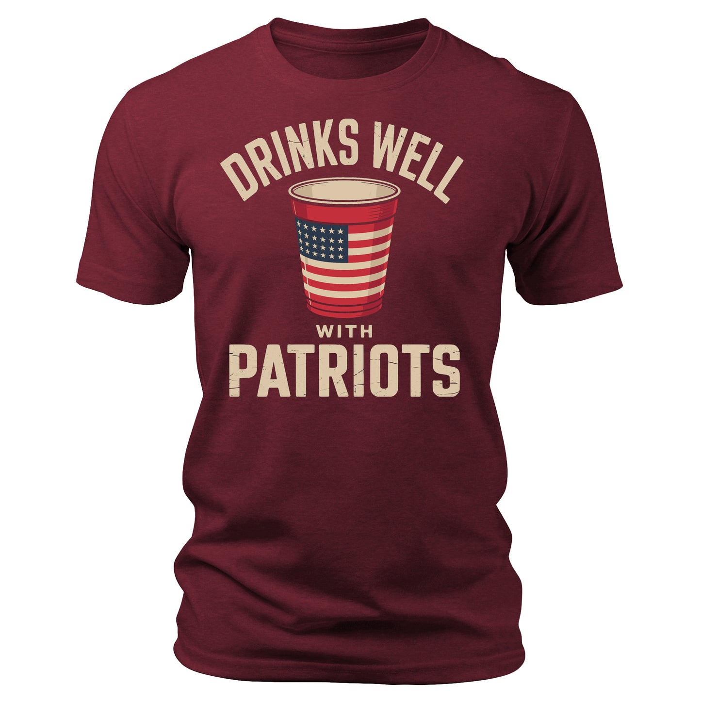 Drinks Well With Patriots 4th of July T-Shirt