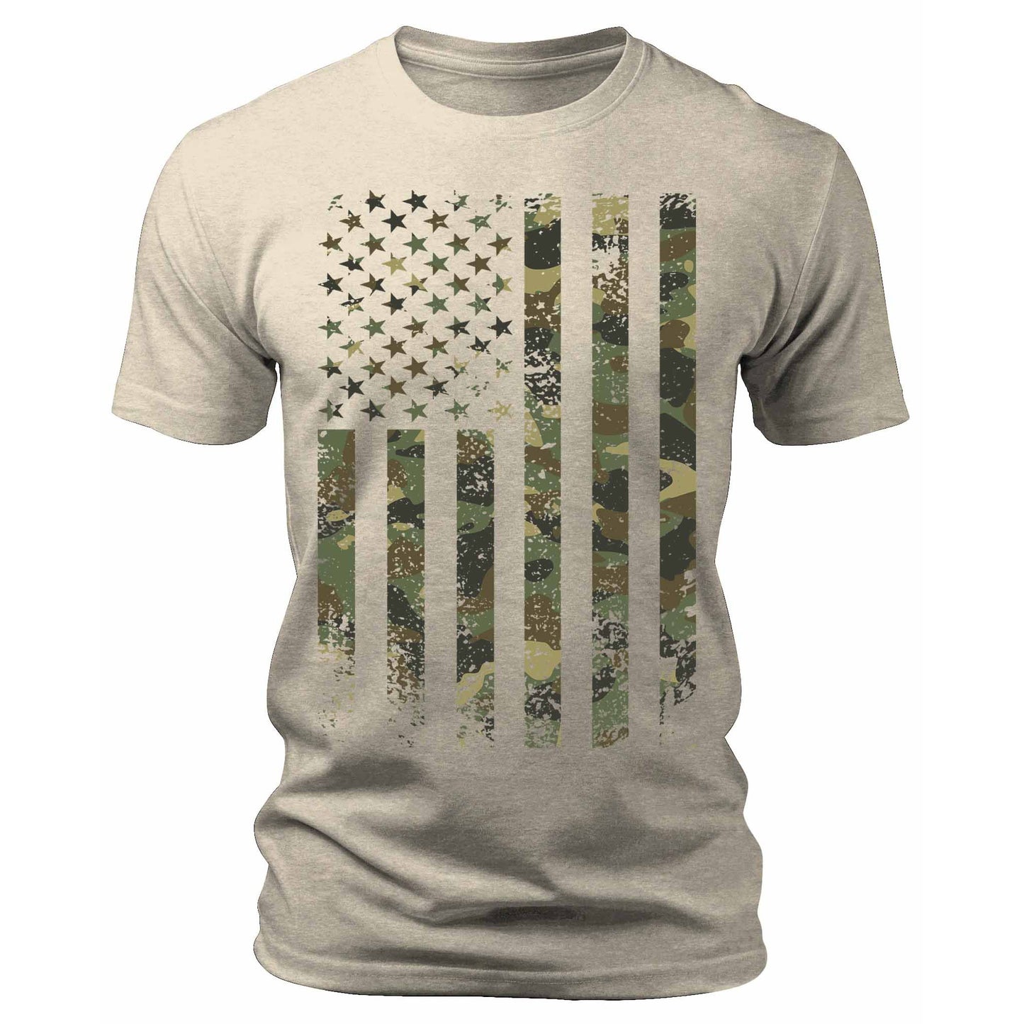 Men's American Flag Camouflage T-Shirts Patriotic USA Camo Short Sleeve Crewneck Graphic Tees