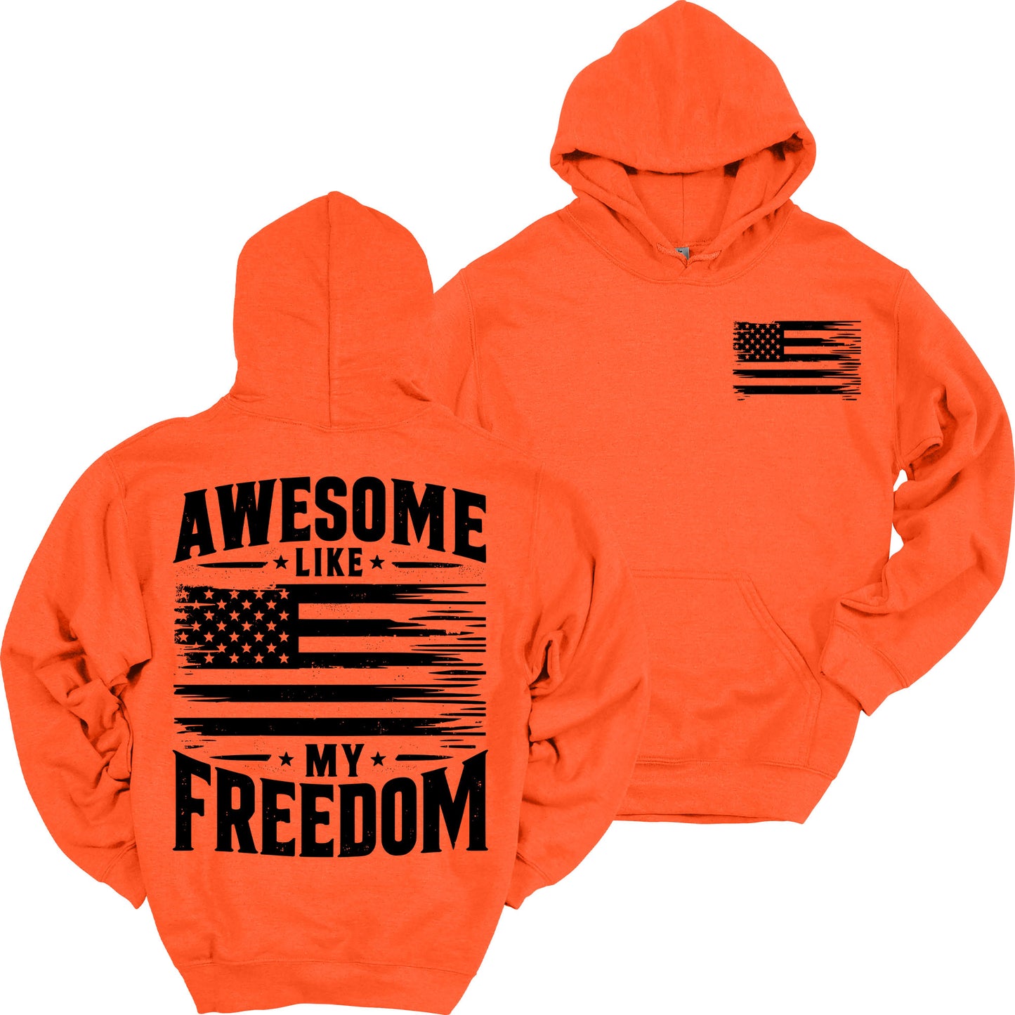 Awesome Like My Freedom Patriotic Heavy Blend Hooded Sweatshirt