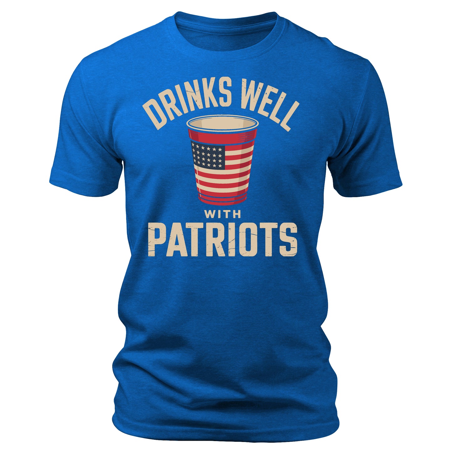 Drinks Well With Patriots 4th of July T-Shirt