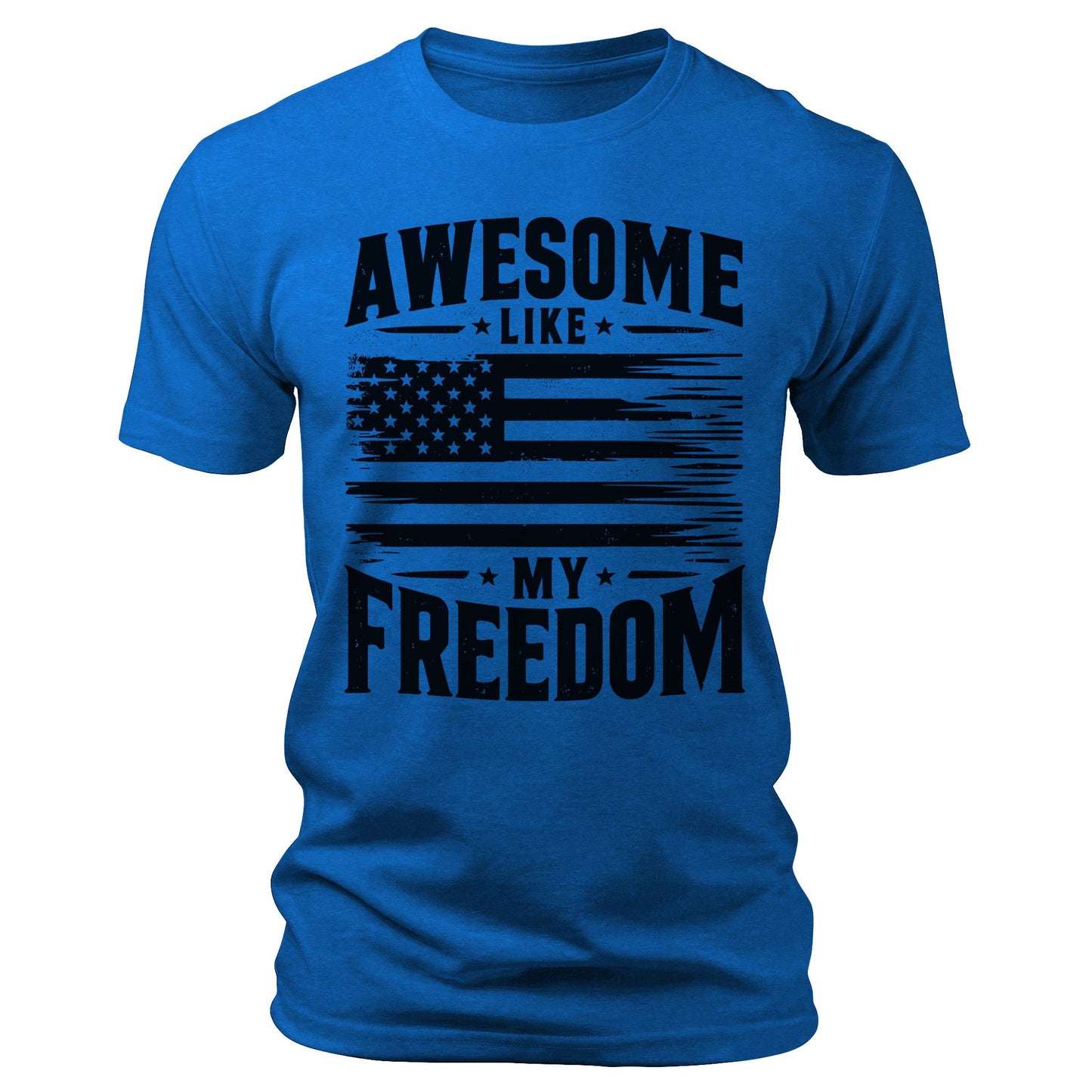 Men's Awesome Like My Freedom T-Shirts Patriotic Short Sleeve Crewneck Graphic Tees