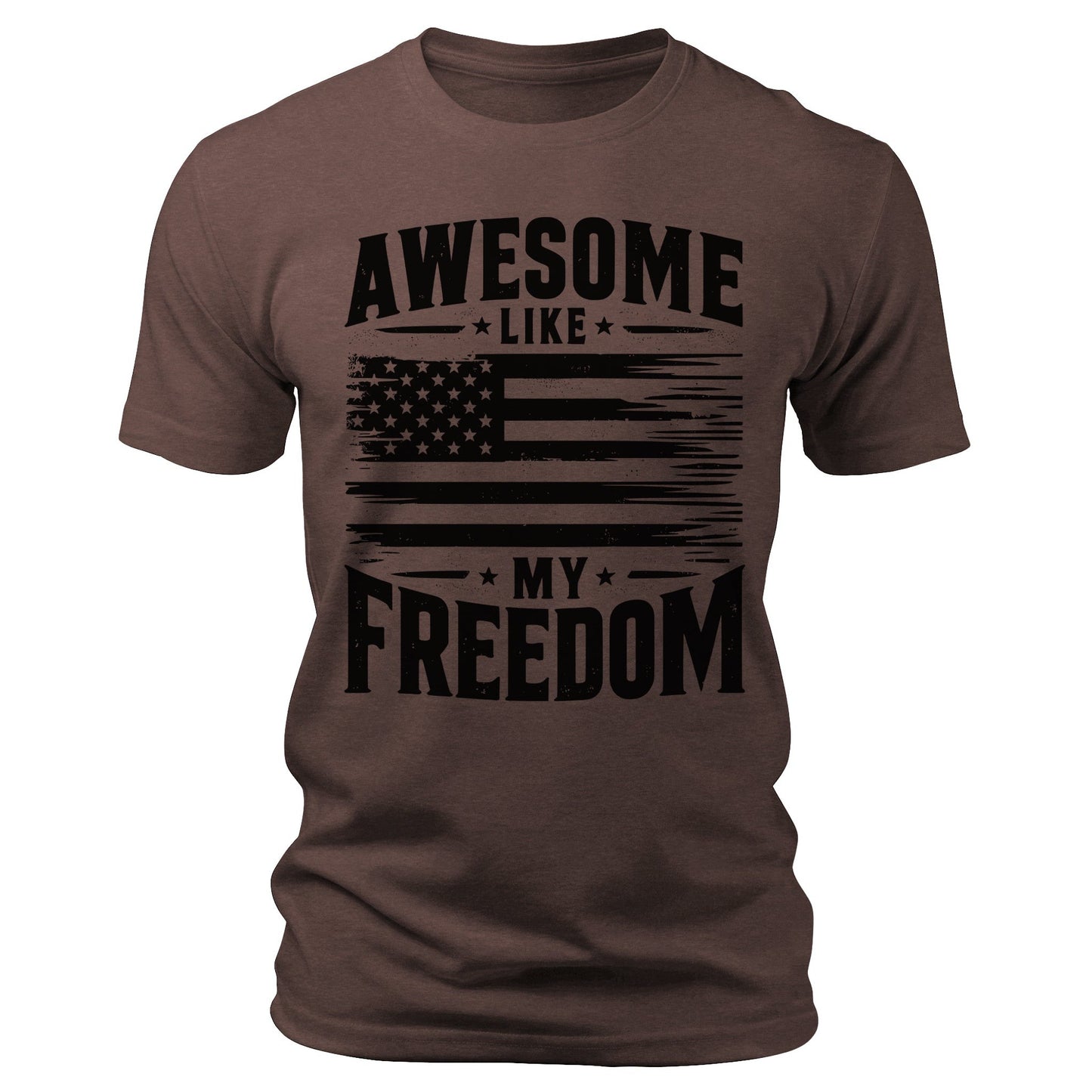 Men's Awesome Like My Freedom T-Shirts Patriotic Short Sleeve Crewneck Graphic Tees