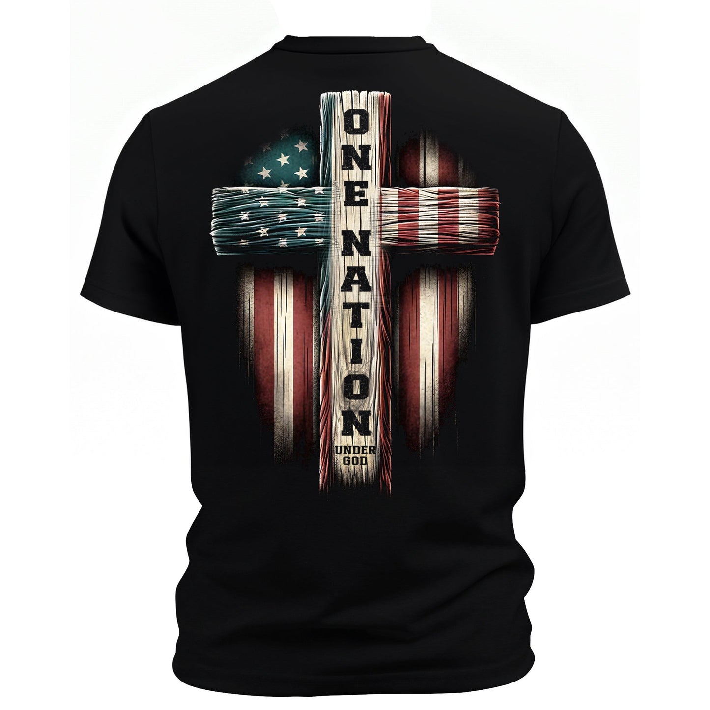 Men's One Nation Patriotic Front & Back Print Shirt