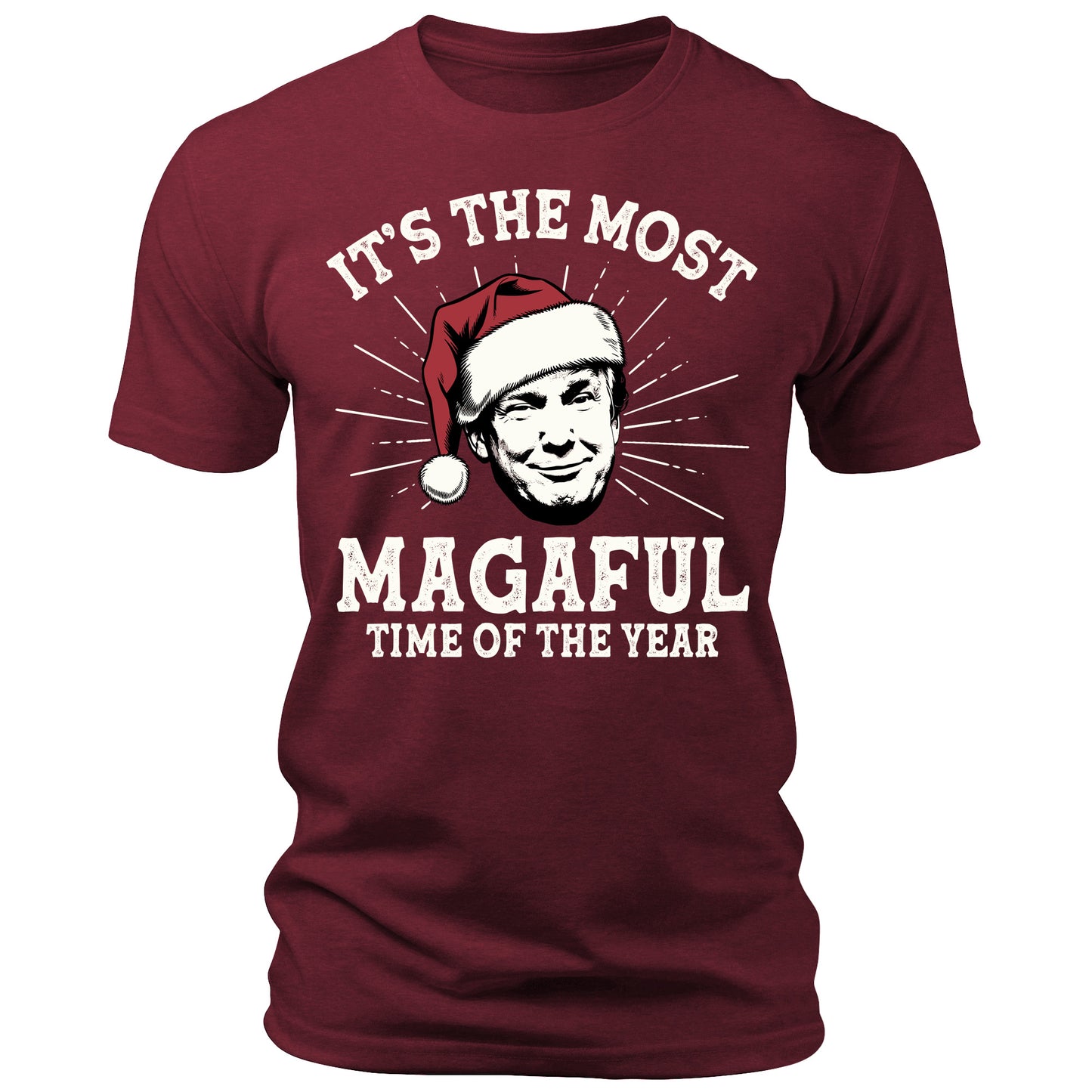 Men's It's The Most MAGAful Time of the Year Trump Christmas T-Shirt Short Sleeve Patriotic Crewneck Graphic Tees