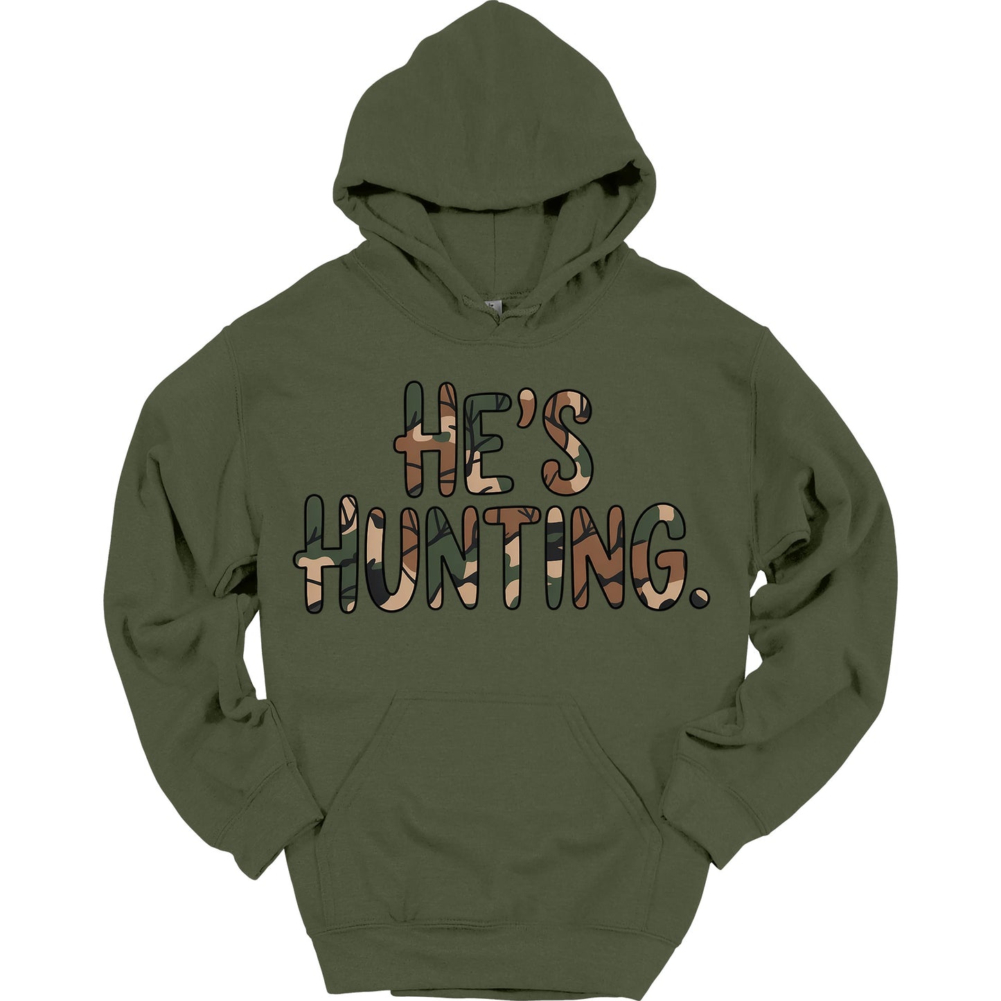 He's Hunting Funny Hoodie
