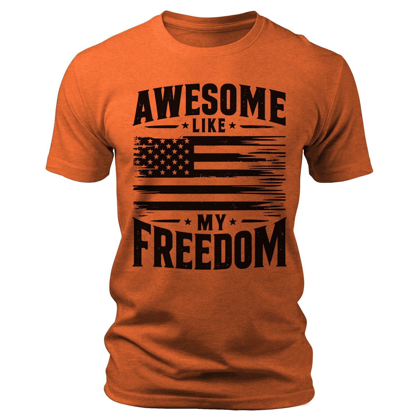 Men's Awesome Like My Freedom T-Shirts Patriotic Short Sleeve Crewneck Graphic Tees
