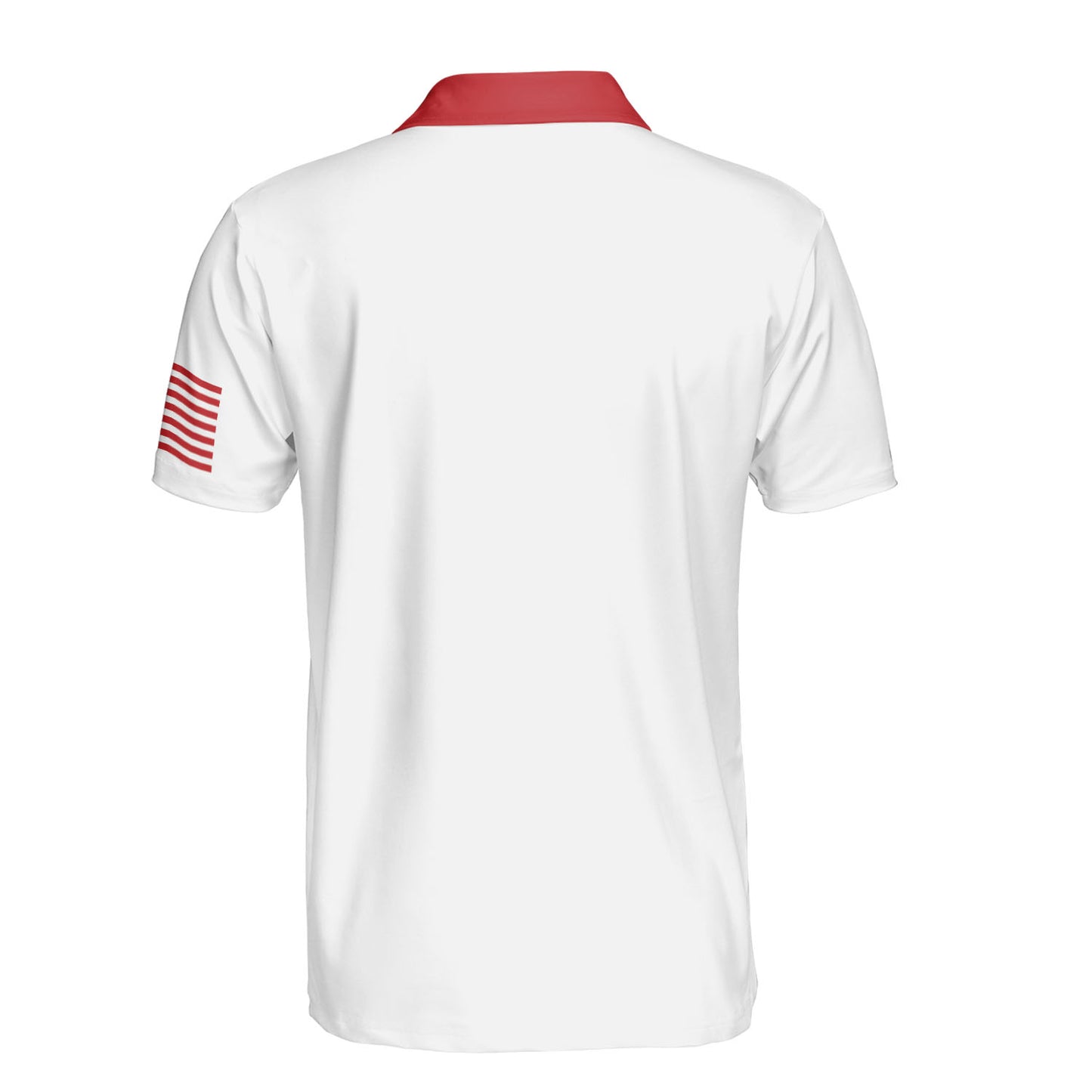 Patriotic Red American Flag Men's Polo Moisture Wicking Short Sleeve Golf Shirt
