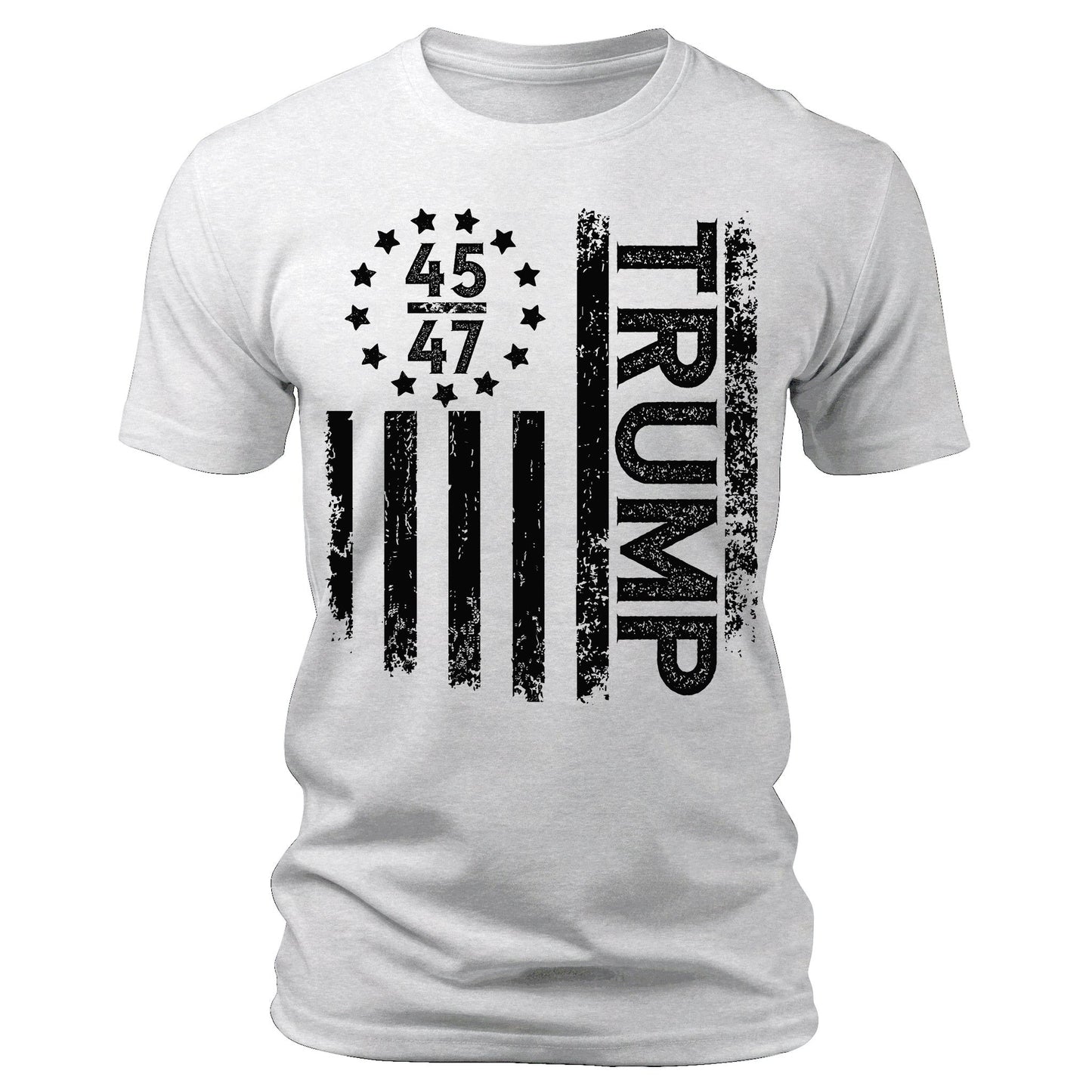 Men's US Flag Trump T-Shirt Short Sleeve Patriotic Crewneck Graphic Tees