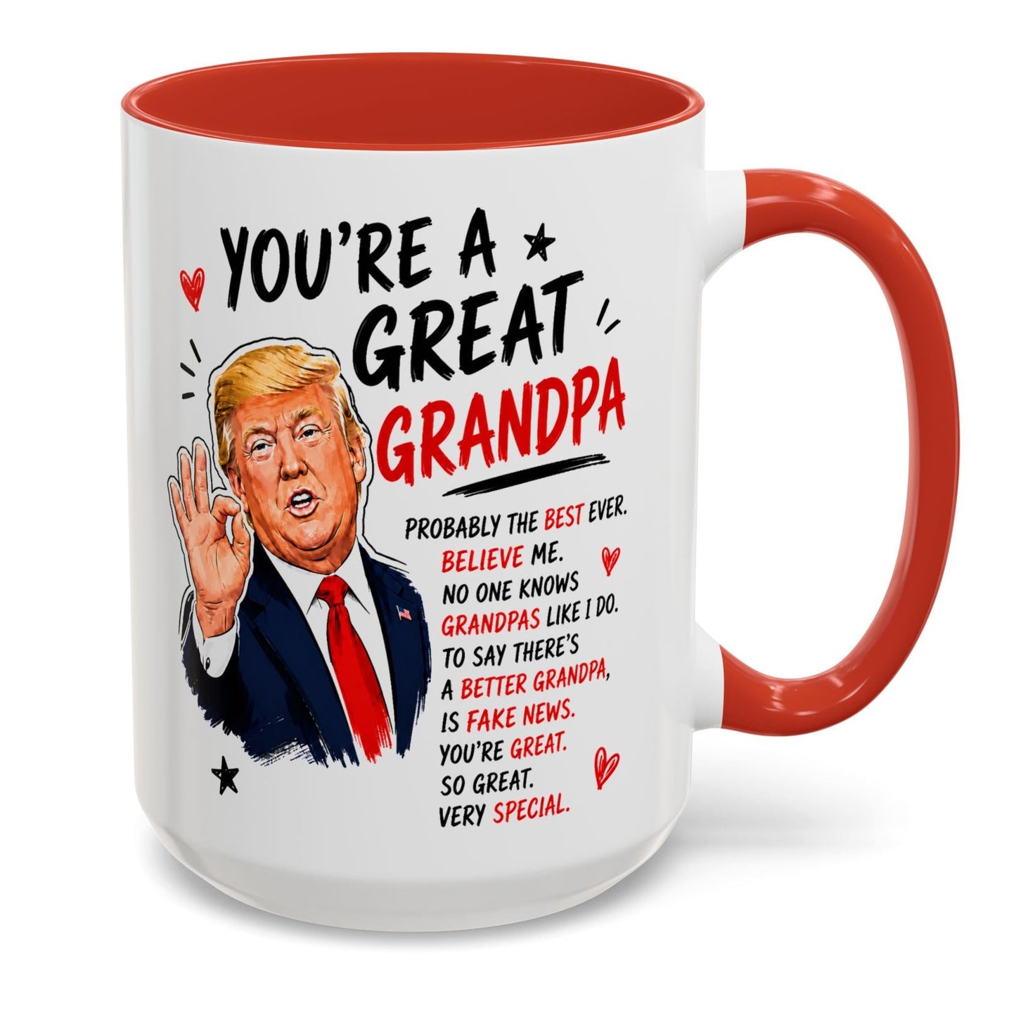 You're A Great Grandpa Funny Gift Accent 15oz Coffee Mug