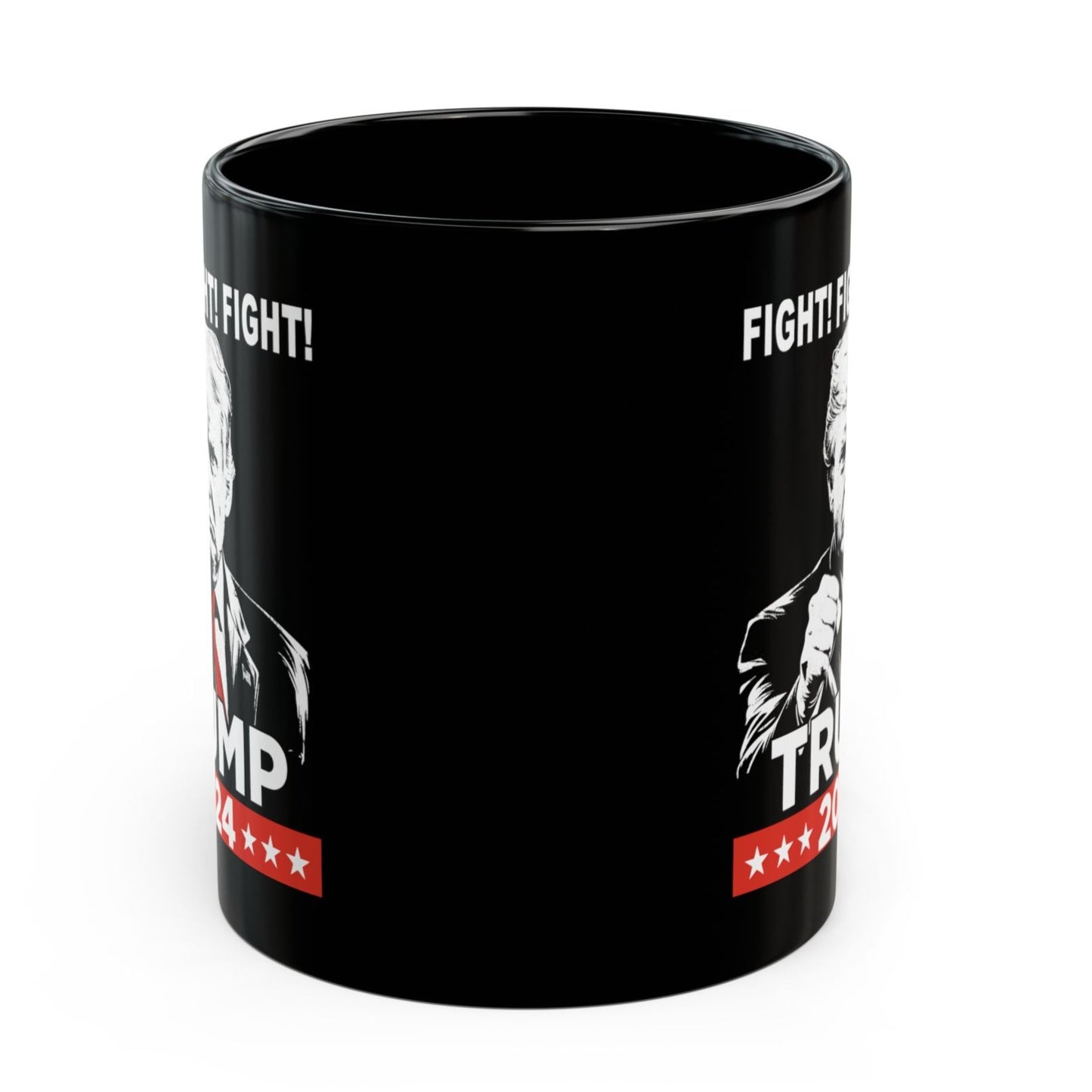 Trump 2024 Fight Fight Fight 11oz Black Gift Coffee Mug