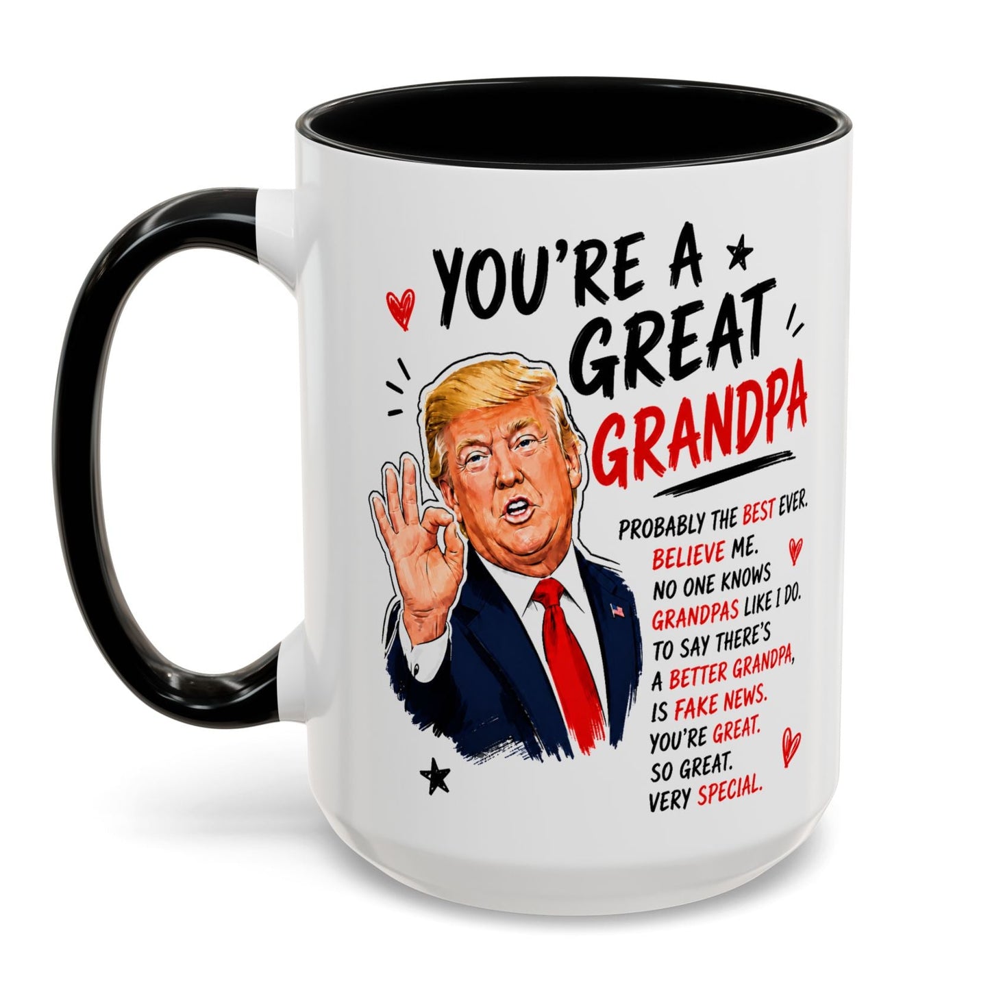 You're A Great Grandpa Funny Gift Accent 15oz Coffee Mug
