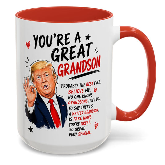 You're A Great Grandson Funny Gift Accent 15oz Coffee Mug