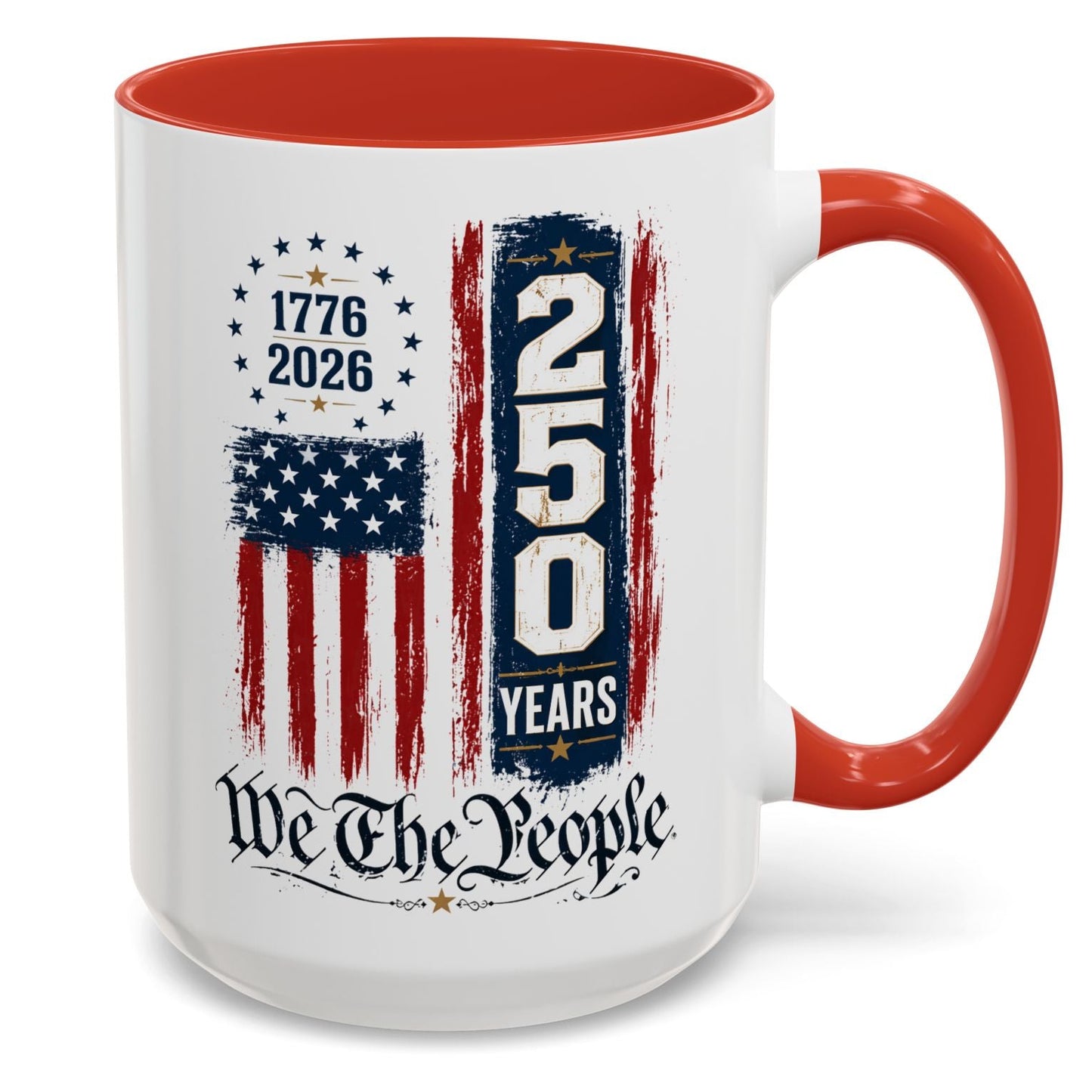 250 Anniversary USA Commemorative Patriotic American Accent 15oz Coffee Mug