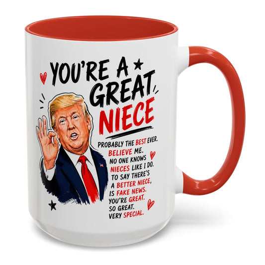 You're A Great Niece Funny Gift Accent 15oz Coffee Mug