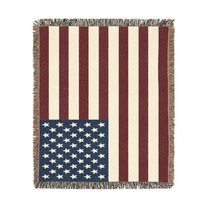 American Flag Woven Blanket 50x60