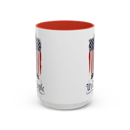 250 Anniversary USA Commemorative Patriotic We The People 1776 - 2026 Accent 15oz Coffee Mug