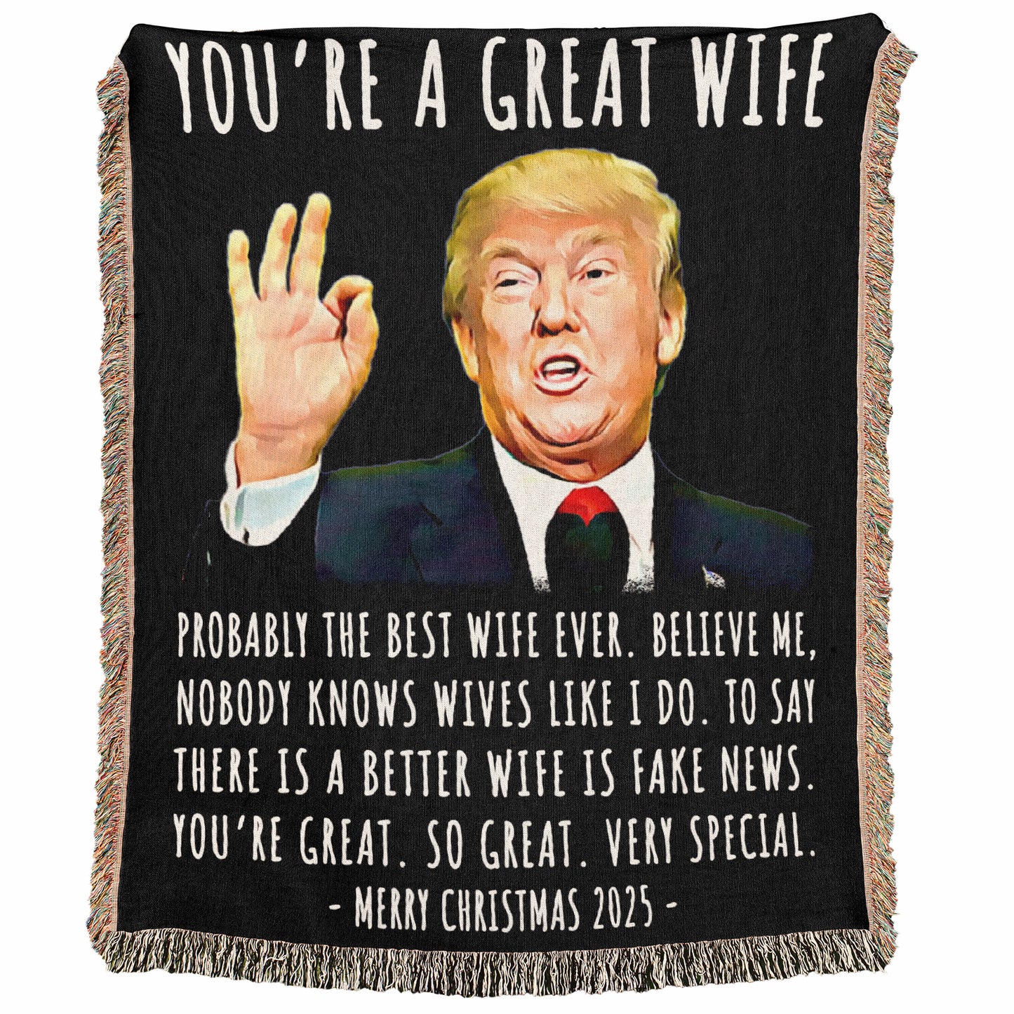 You're A Great Wife 60" x 50" Gift Woven Blanket