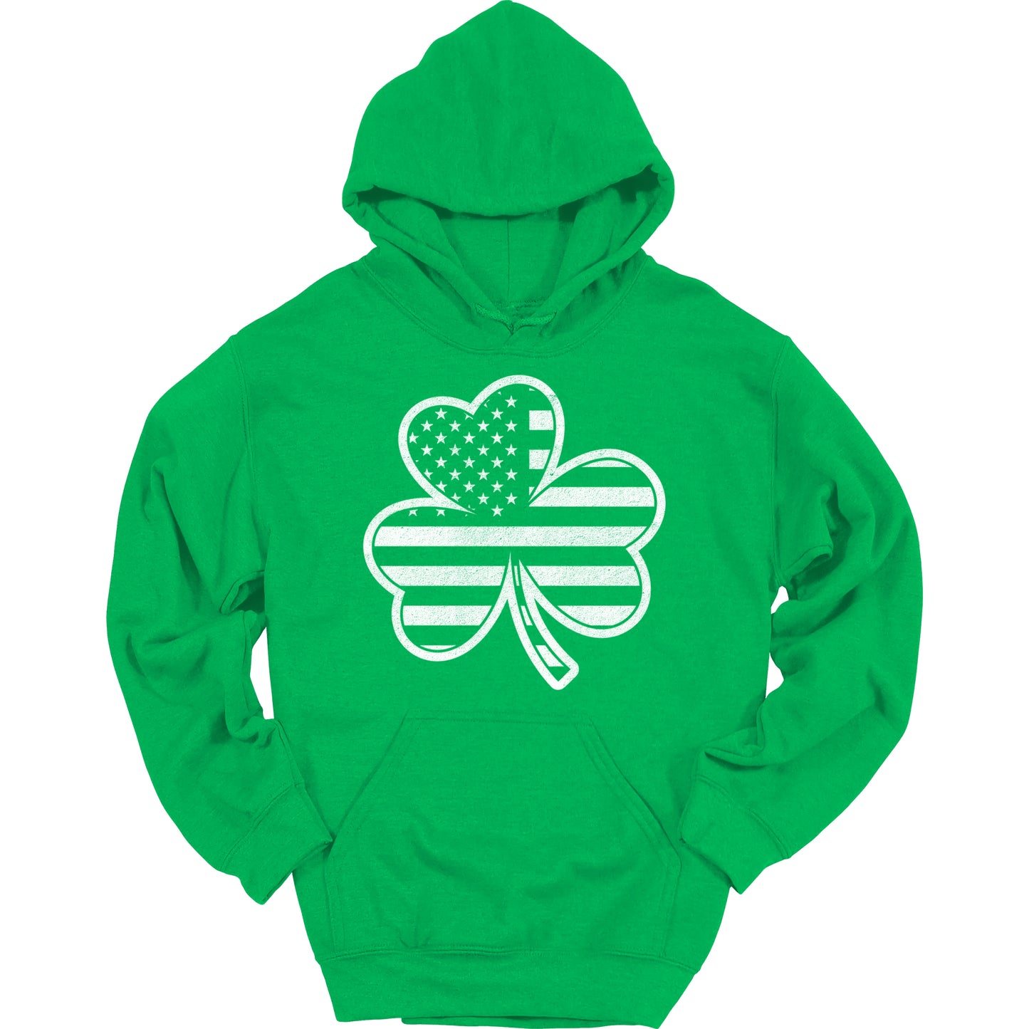 American Flag Shamrock Graphic Hoodie