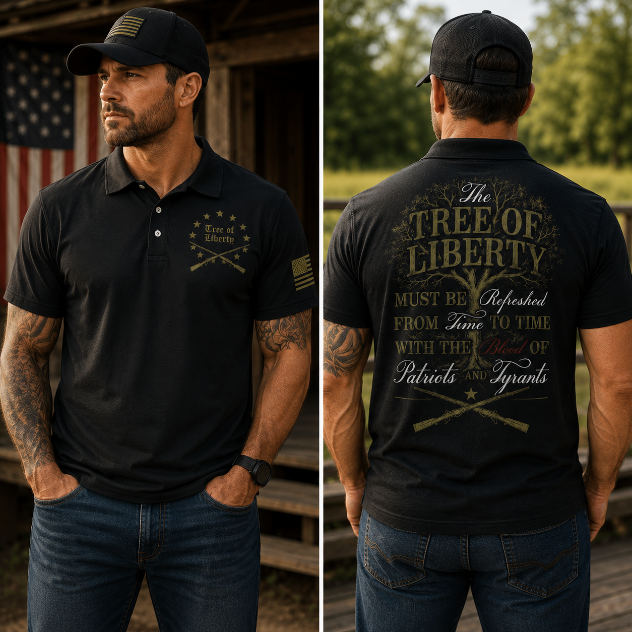 The Tree of Liberty Performance Golf Polo