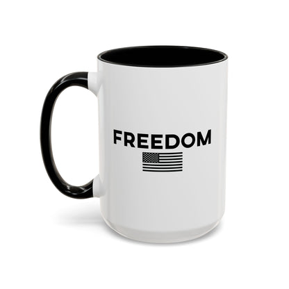 Freedom Flag Accent Coffee Mug