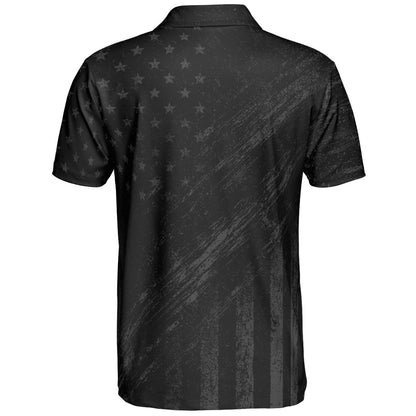 1776 Patriotic Polo Shirt for Men Vintage American Flag 4th of July Moisture Wicking Short Sleeve Golf Top