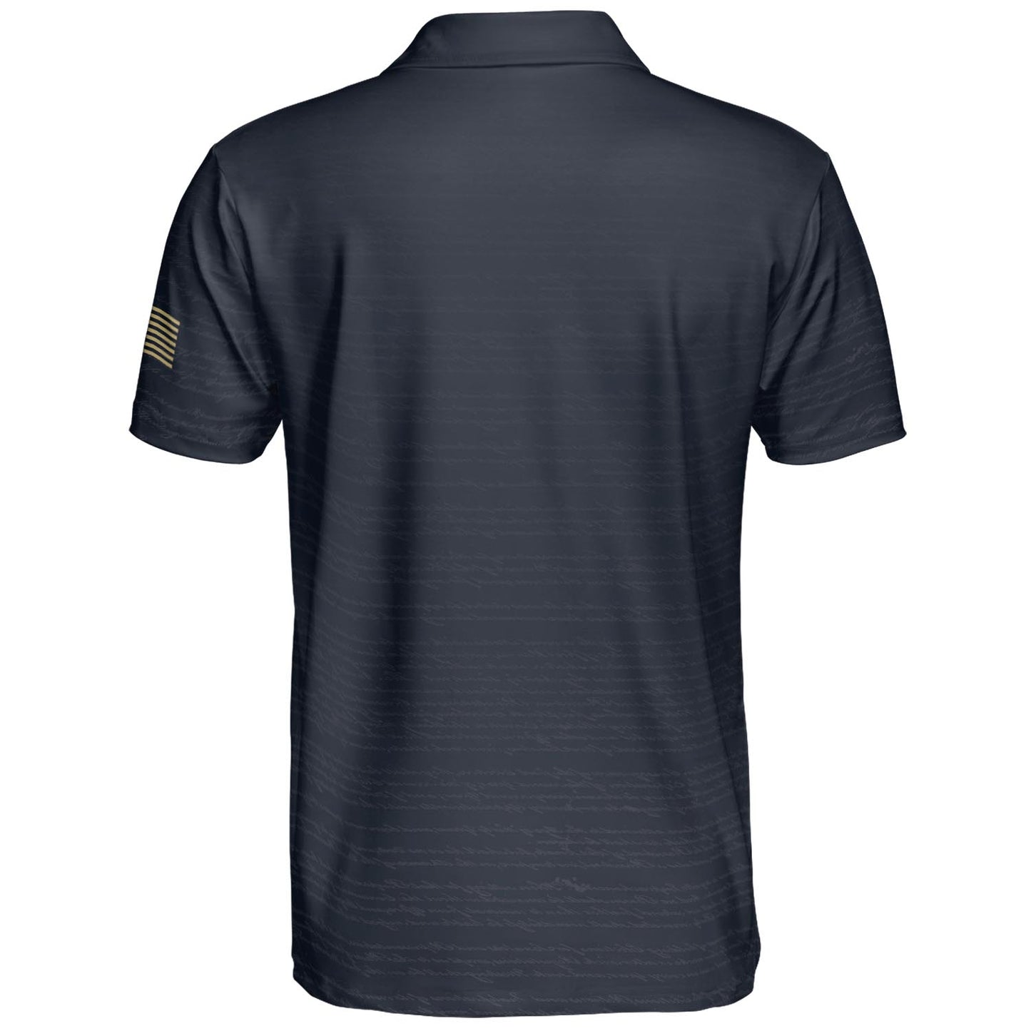 We The People Constitution Navy Blue Polo Shirt For Men Est 1776 Patriotic Moisture Wicking Short Sleeve Golf Top
