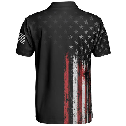4th of July Polo Shirts for Men 250th Anniversary Patriotic American Flag Moisture Wicking Short Sleeve Golf Top