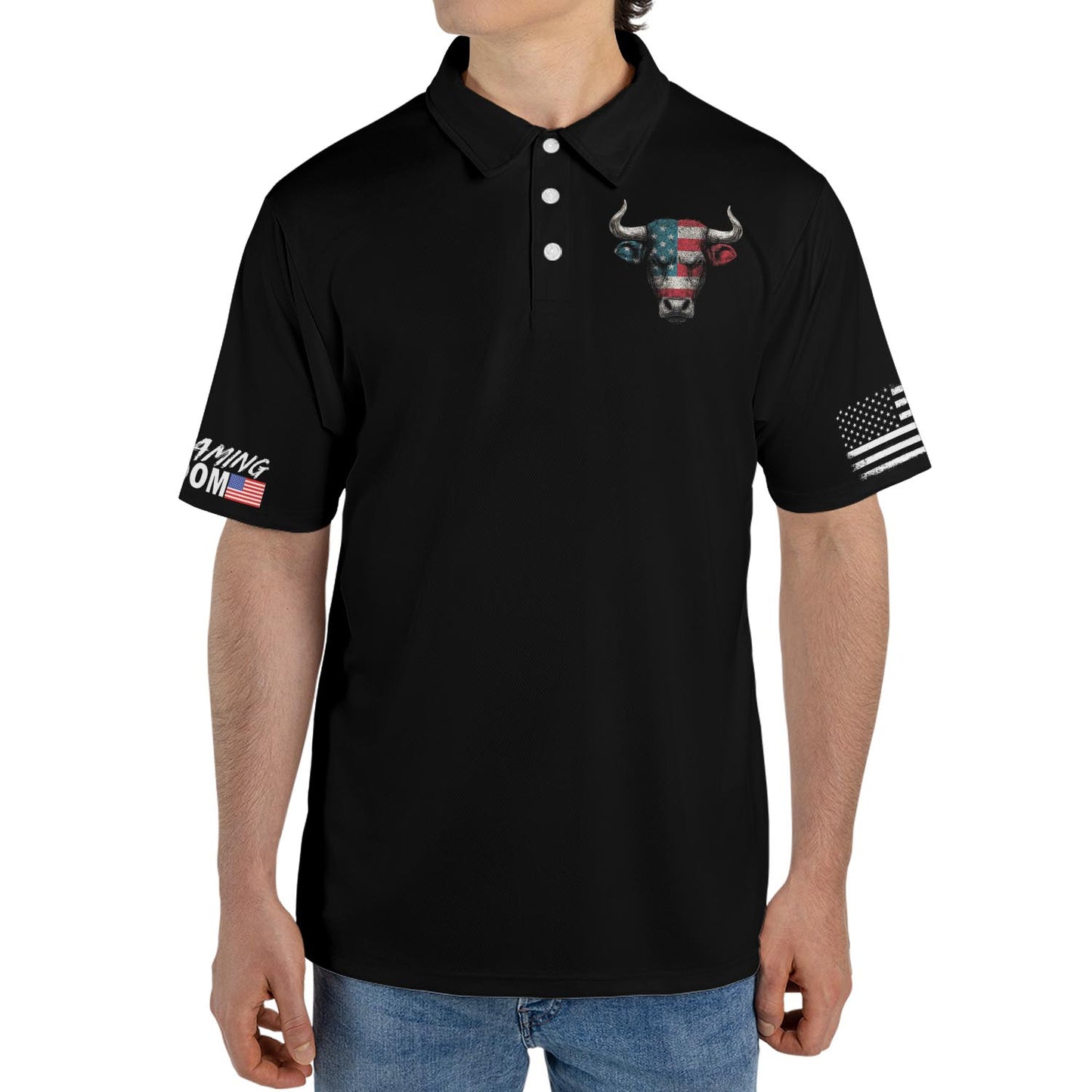 If Genders Confuse You Go Milk A Bull Men's Polo Moisture Wicking Short Sleeve Golf Shirt