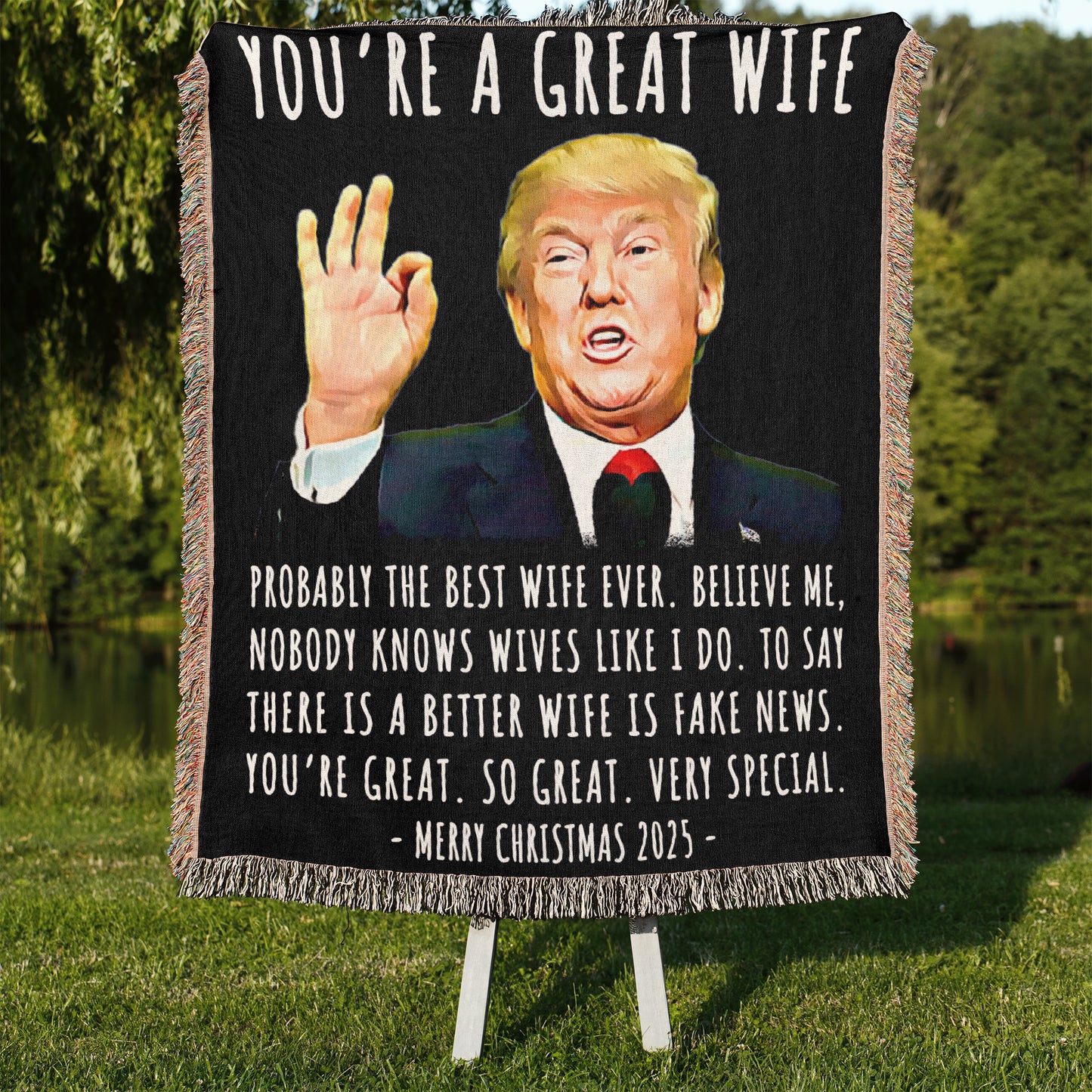 You're A Great Wife 60" x 50" Gift Woven Blanket