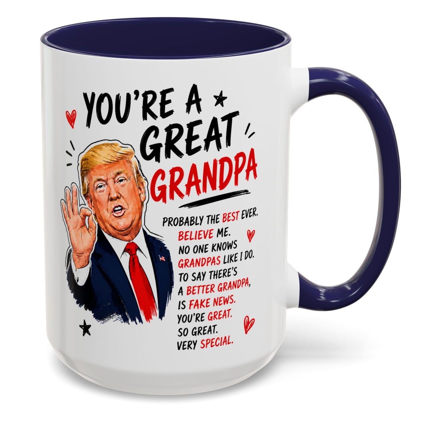 You're A Great Grandpa Funny Gift Accent 15oz Coffee Mug
