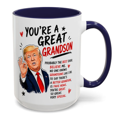 You're A Great Grandson Funny Gift Accent 15oz Coffee Mug