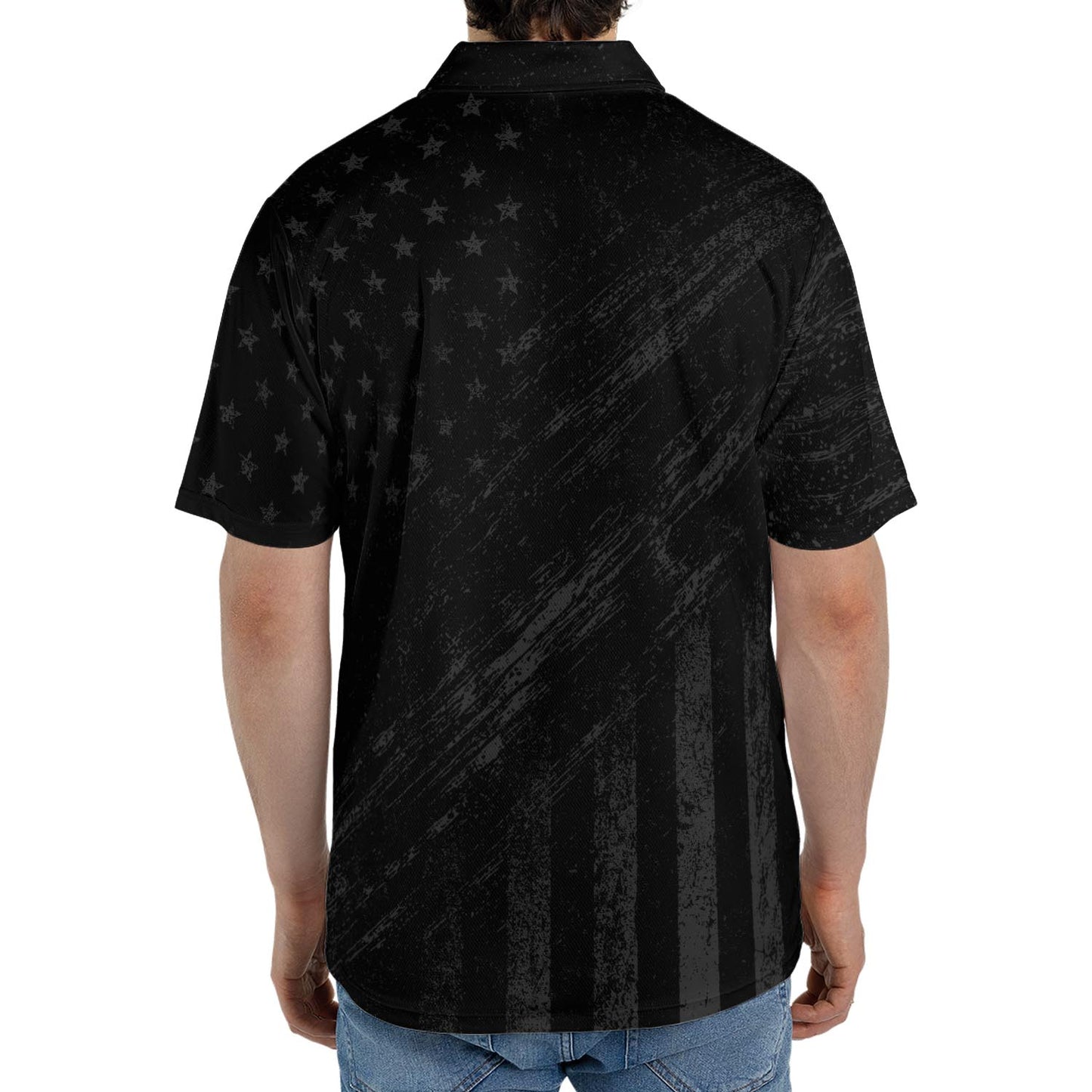 1776 Patriotic Polo Shirt for Men Vintage American Flag 4th of July Moisture Wicking Short Sleeve Golf Top