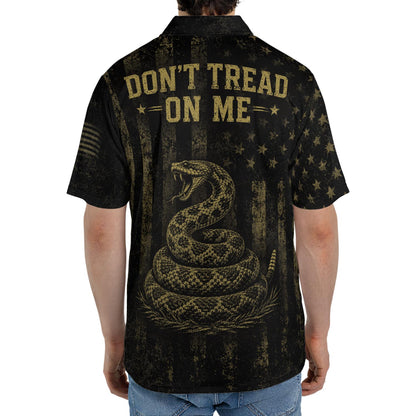 Don’t Tread On Me Gadsden Flag Polo Shirt for Men Liberty Or Death Patriotic Moisture Wicking Short Sleeve Golf Top