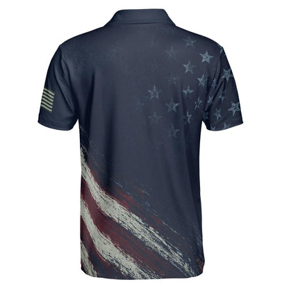 Patriotic Polo Shirt for Men American Flag 4th of July America 250 Moisture Wicking Short Sleeve Golf Shirt
