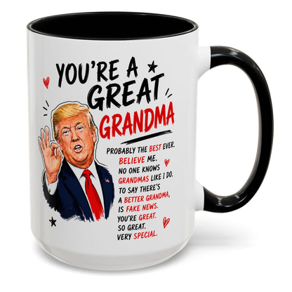You're A Great Grandma Funny Gift Accent 15oz Coffee Mug