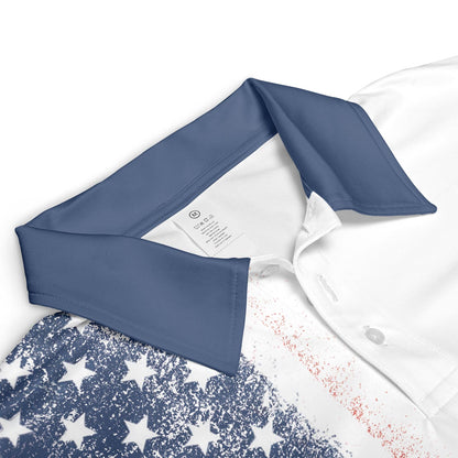 250 Years Of Liberty American Flag Polo Shirt For Men 1776 2026 Patriotic Moisture Wicking Short Sleeve Golf Top