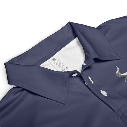 If Genders Confuse You Go Milk A Bull Navy Men's Polo Moisture Wicking Short Sleeve Golf Shirt