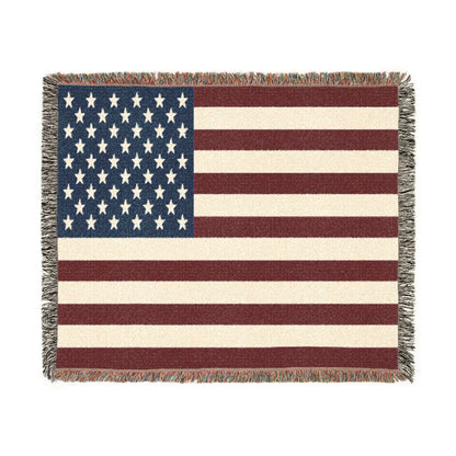 American Flag Woven Blanket 50x60