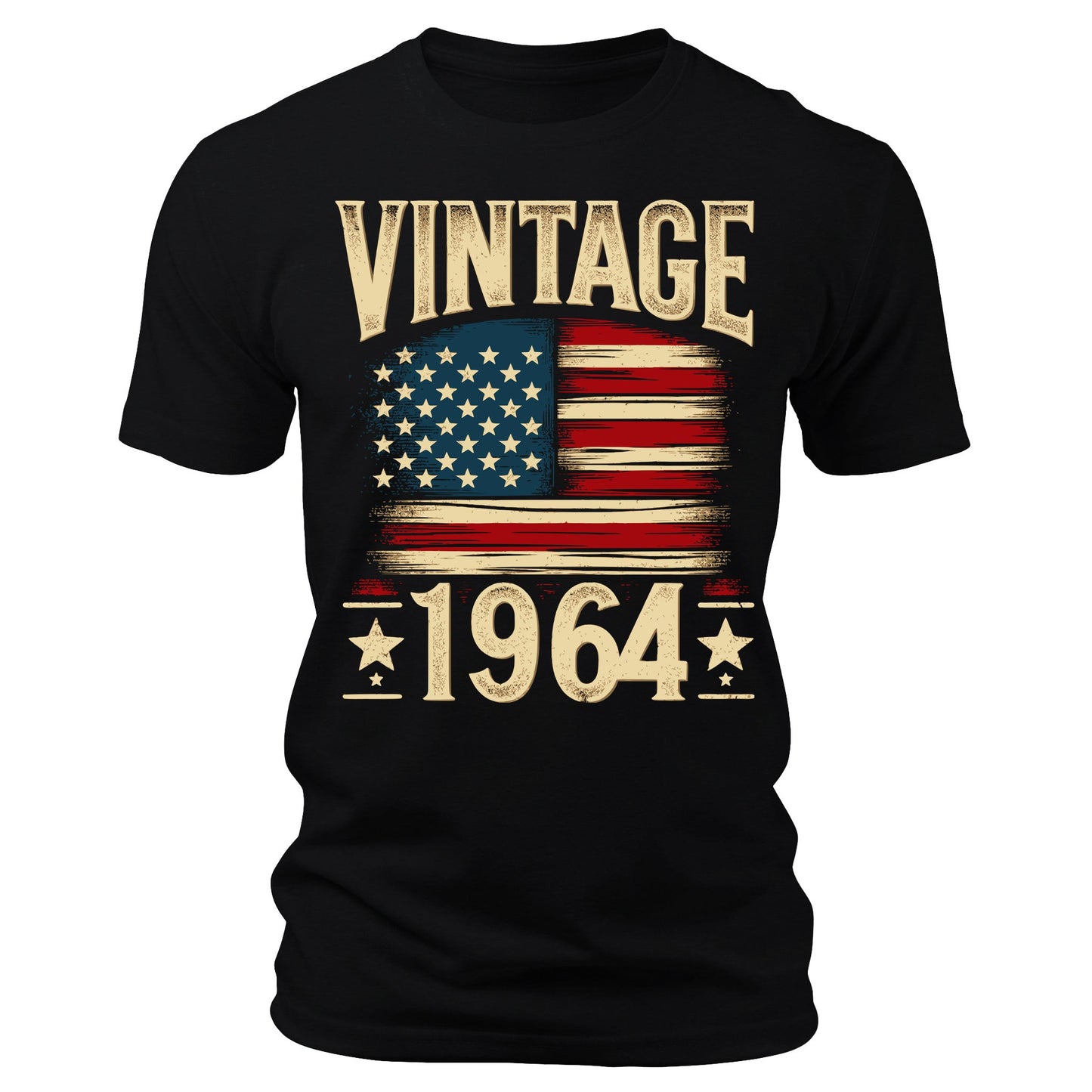 Men's Vintage 1964 T-Shirts Patriotic Short Sleeve Crewneck Graphic Tees