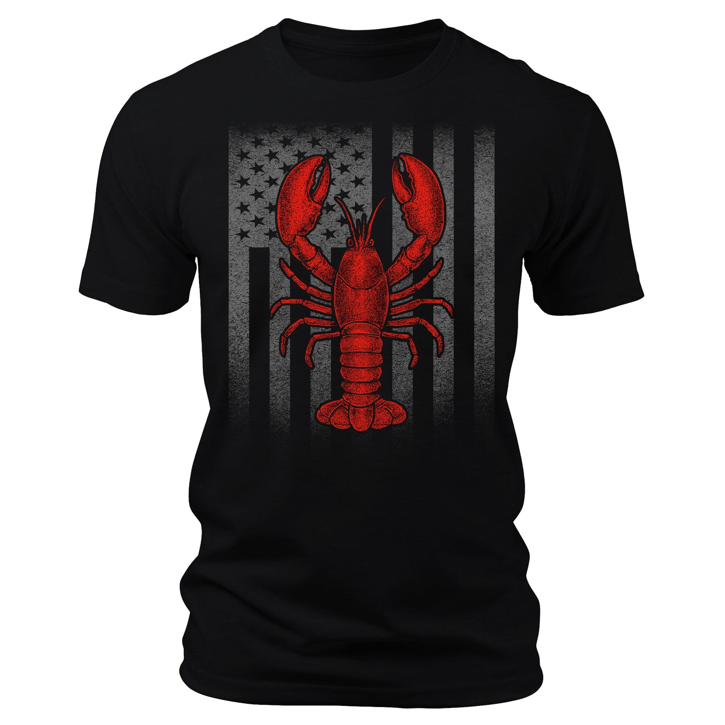 Lobster Shirt Patriotic Flag Men's Short Sleeve Graphic Tees