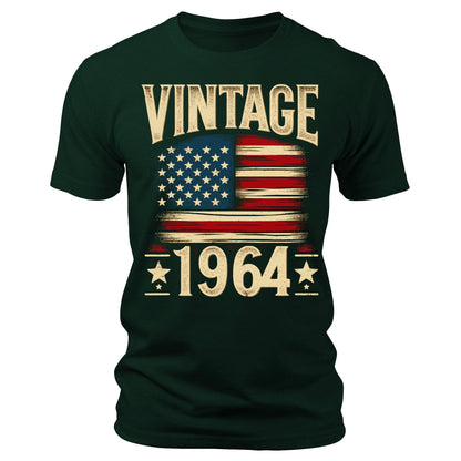 Men's Vintage 1964 T-Shirts Patriotic Short Sleeve Crewneck Graphic Tees