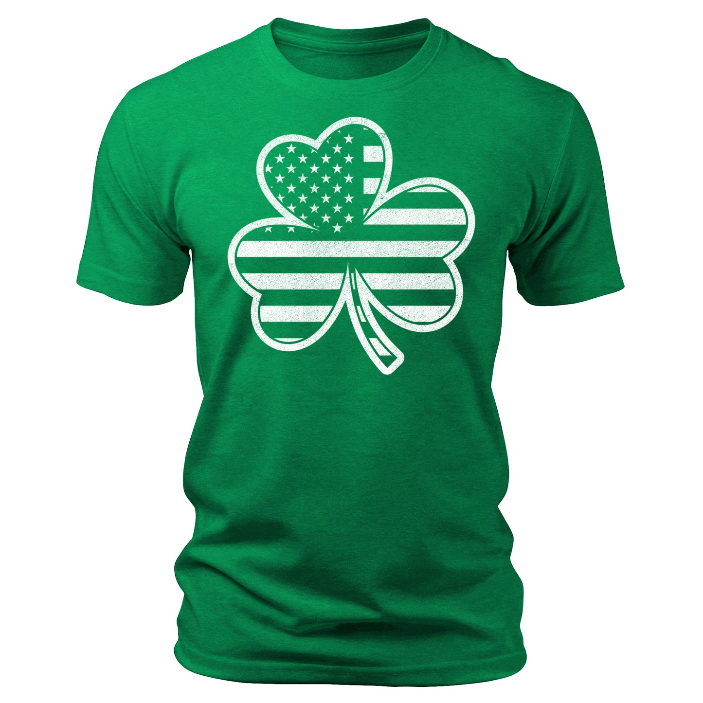 Irish Shamrock American Flag Patriotic Graphic Tee