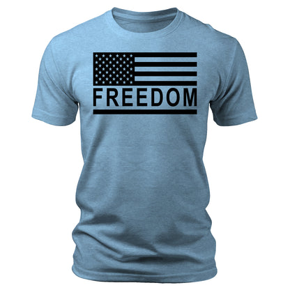Freedom T-Shirt American Flag Free Speech Patriotic Men's Graphic Tee