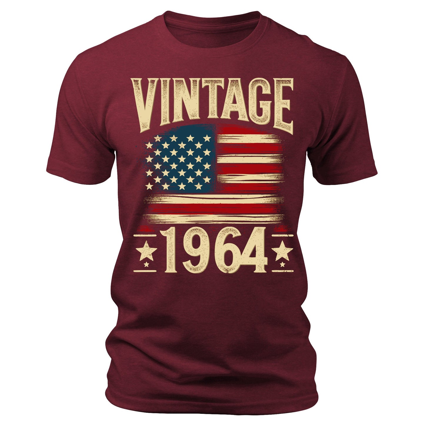 Men's Vintage 1964 T-Shirts Patriotic Short Sleeve Crewneck Graphic Tees