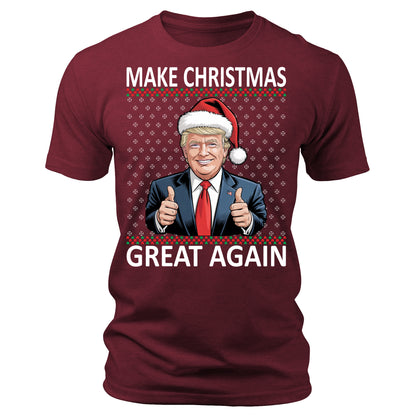 Make Christmas Great Again Funny Trump Christmas T-Shirt