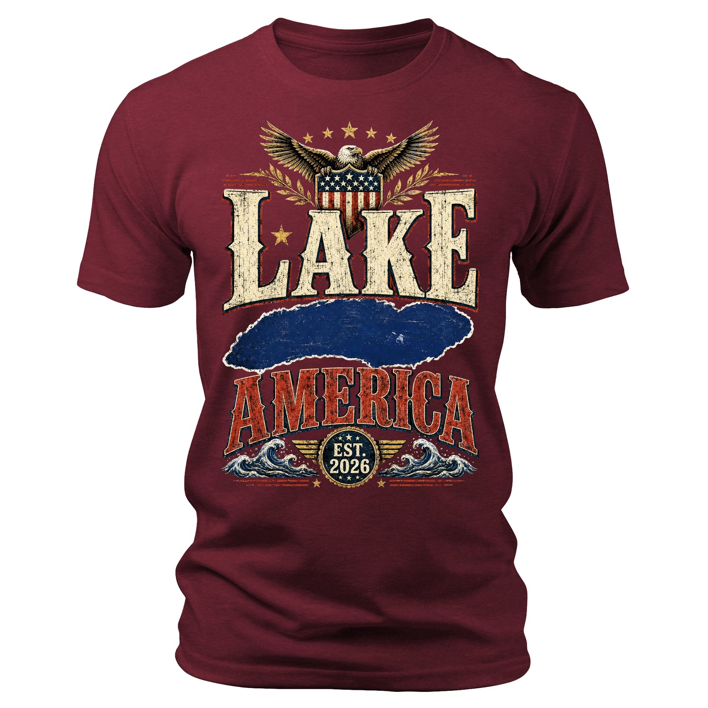 Lake America Funny Graphic Tee