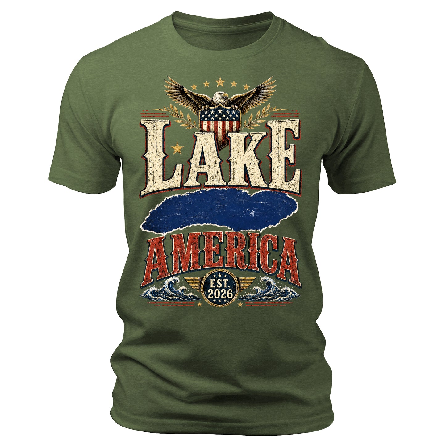 Lake America Funny Graphic Tee