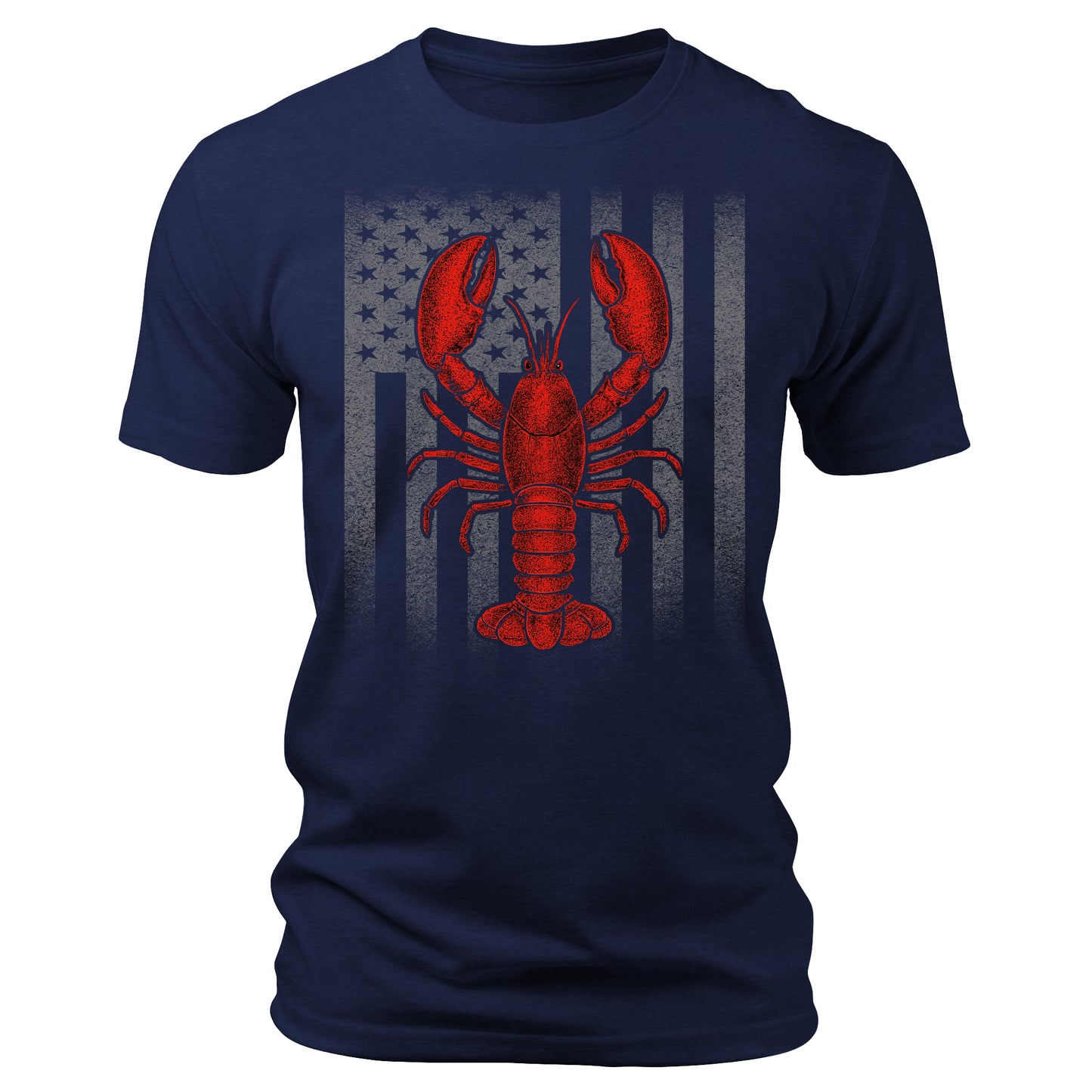 Lobster Shirt Patriotic Flag Men's Short Sleeve Graphic Tees