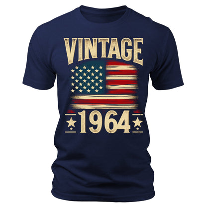 Men's Vintage 1964 T-Shirts Patriotic Short Sleeve Crewneck Graphic Tees